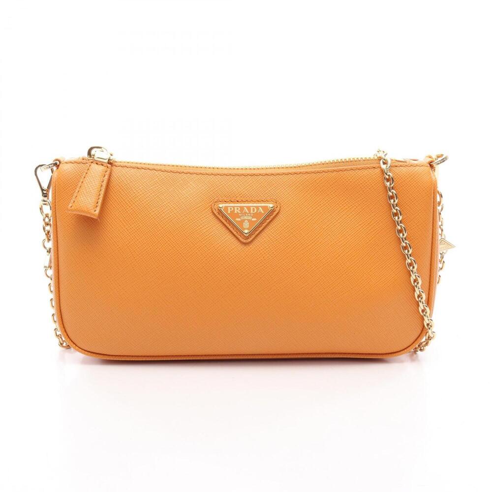Prada PRADA Shoulder Bag Handbag Saffiano Leather Women's Orange 1BC245